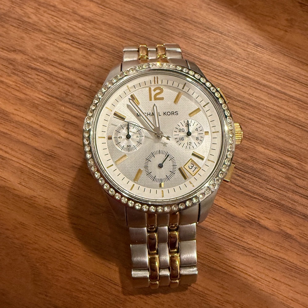 Michael Kors Silver and Gold Watch